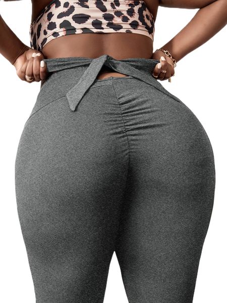 sxy plus tie back scrunch butt leggings i81f#, Black
sxy plus tie back scrunch butt leggings i81f#, Black