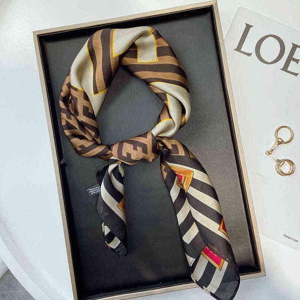 spring and autumn imitation silk decorative square scarf professional small summer women's versatile korean version, Blue;gray
spring and autumn imitation silk decorative square scarf professional small summer women's versatile korean version, Blue;gray