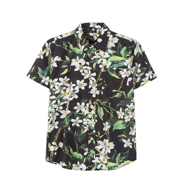european and american men's wear summer 2022 new short sleeve lapel single-breasted wildflower print fashion shirt, White;black
european and american men's wear summer 2022 new short sleeve lapel single-breasted wildflower print fashion shirt, White;black