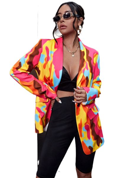 allover print shawl collar blazer w0t8#, White
allover print shawl collar blazer w0t8#, White