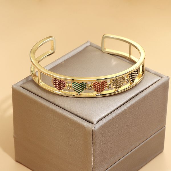 creative hollow opening design love bracelet micro-set color zircon heart-shaped bracelet wedding retro jewelry accessories female cx220517, Black
creative hollow opening design love bracelet micro-set color zircon heart-shaped bracelet wedding retro jewelry accessories female cx220517, Black