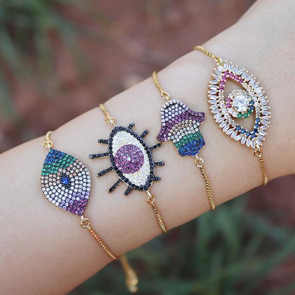womens zircon cz devils eye strands bracelets bangles rainbow colorful turkeys charm gold chain jewelry for women, Black
womens zircon cz devils eye strands bracelets bangles rainbow colorful turkeys charm gold chain jewelry for women, Black