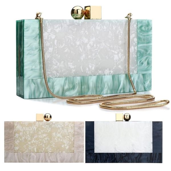 contrast color acrylic box bags hard surface women elegant shoulder bags rectangle clutches wedding fashion party purse 220507
contrast color acrylic box bags hard surface women elegant shoulder bags rectangle clutches wedding fashion party purse 220507