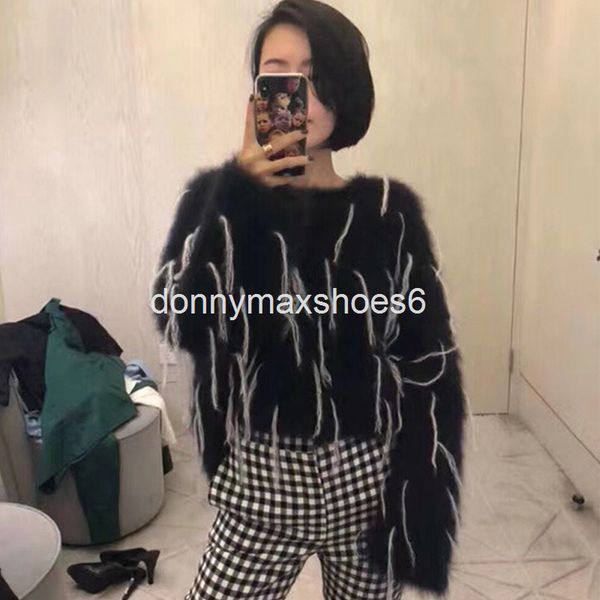 women's sweaters mohair autumn winter korean version loose, lazy and versatile tassel sweater women's, White;black
women's sweaters mohair autumn winter korean version loose, lazy and versatile tassel sweater women's, White;black