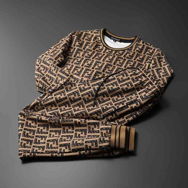 men's sports fashion trend brand clothing new printed long sleeve suit sportswear two piece set, Gray
men's sports fashion trend brand clothing new printed long sleeve suit sportswear two piece set, Gray
