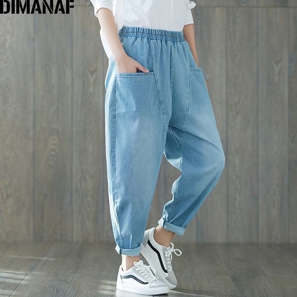 dimanaf women plus size jeans pants autumn elastic waist fashion spliced loose oversized pants female trousers blue jeans y200417
dimanaf women plus size jeans pants autumn elastic waist fashion spliced loose oversized pants female trousers blue jeans y200417
