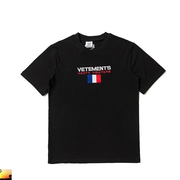 vetements t-shirt embroideredy french flag men oversized short sleeve original care label 210420, White;black
vetements t-shirt embroideredy french flag men oversized short sleeve original care label 210420, White;black