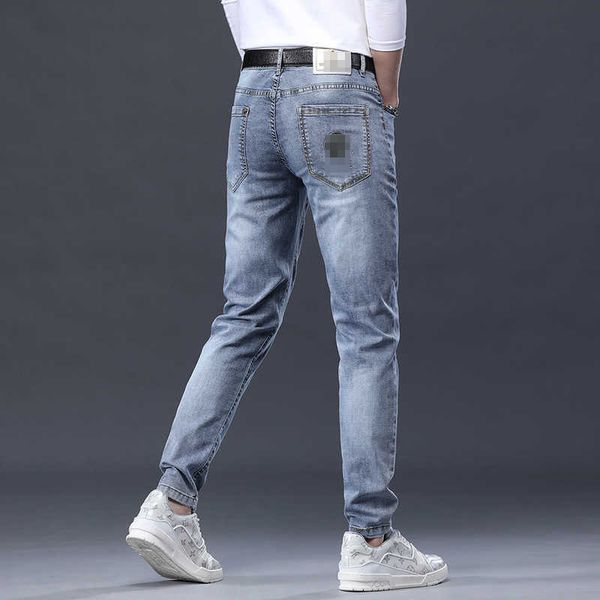 end fashion brand jeans men's slim elastic pants breathable and comfortable luxury, Blue
end fashion brand jeans men's slim elastic pants breathable and comfortable luxury, Blue