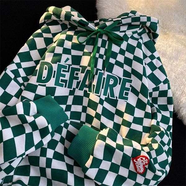 women's hoodies & sweatshirts american retro checkerboard letter printing hooded sweater womens fall and winter 2022 clothes for teens, Black
women's hoodies & sweatshirts american retro checkerboard letter printing hooded sweater womens fall and winter 2022 clothes for teens, Black