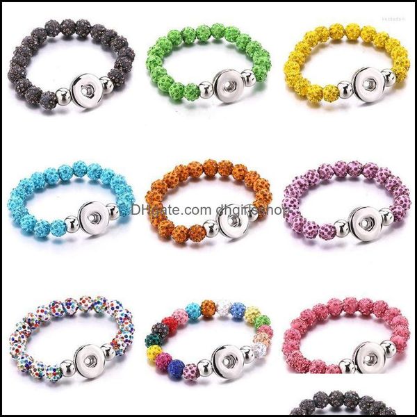 charm bracelets 18mm snap button jewelry crystal ball beaded elastic bangle women fashion gift 2.16 inch diameter kent22 drop delivery dhh65, Golden;silver
charm bracelets 18mm snap button jewelry crystal ball beaded elastic bangle women fashion gift 2.16 inch diameter kent22 drop delivery dhh65, Golden;silver
