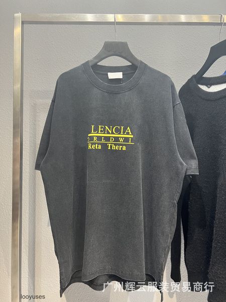 men tshirt fashion balenciga high therapy short sleeve front back irregular tailoring brand tshirt washed used wo, White;black
men tshirt fashion balenciga high therapy short sleeve front back irregular tailoring brand tshirt washed used wo, White;black