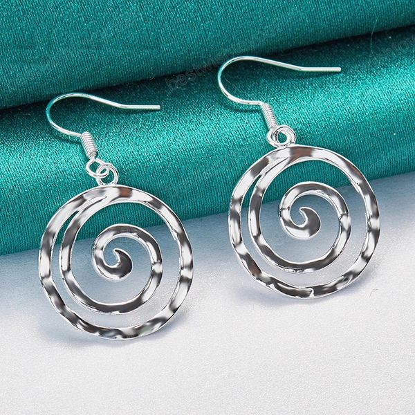 925 sterling silver circle spiral dangle earring for women wedding engagement party fashion charm jewelry
925 sterling silver circle spiral dangle earring for women wedding engagement party fashion charm jewelry