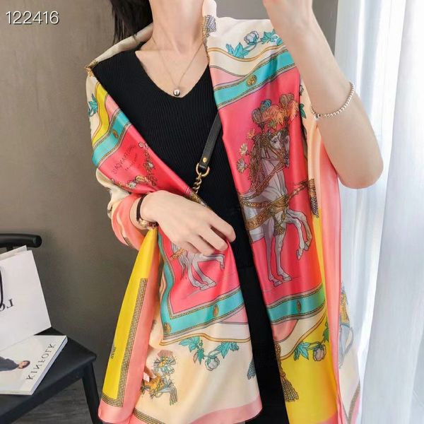 2022 women's silk scarf new classic shawl exquisite high-end style of celebrities, Blue;gray
2022 women's silk scarf new classic shawl exquisite high-end style of celebrities, Blue;gray