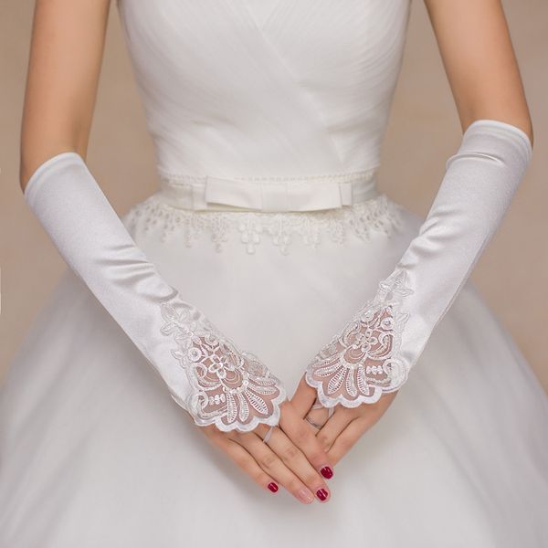 bridal gloves lace fingerless short wedding bridal gloves with sequins beads bride, White
bridal gloves lace fingerless short wedding bridal gloves with sequins beads bride, White