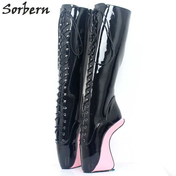 sorbern black and red heelless ballet boots women square toe lace-up no heel platform custom leg boots
sorbern black and red heelless ballet boots women square toe lace-up no heel platform custom leg boots