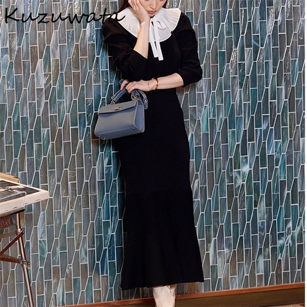 kuzuwata autumn women robe japan style sweet vestidos detachable neckline lace collar solid slim ruffles mermaid dress 220330, Black;gray
kuzuwata autumn women robe japan style sweet vestidos detachable neckline lace collar solid slim ruffles mermaid dress 220330, Black;gray