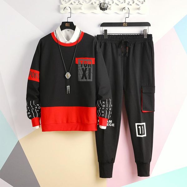 men's tracksuits men's tracksuits fashion mens sportswear casual tracksuit hoodies & sweatshirt + pants trouers 2022 two pieces se, Gray