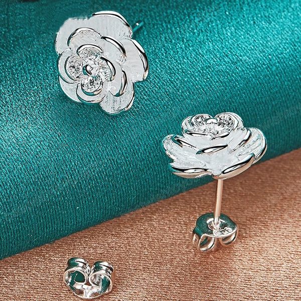 925 sterling silver rose flowers stud earring for woman fashion wedding engagement jewelry, Golden;silver
925 sterling silver rose flowers stud earring for woman fashion wedding engagement jewelry, Golden;silver