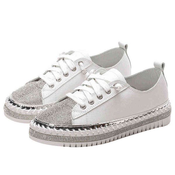 dress shoes women korean rhinestone thick soled small white shoes female students casual lace up platform loafers high heels 220326, Black
dress shoes women korean rhinestone thick soled small white shoes female students casual lace up platform loafers high heels 220326, Black