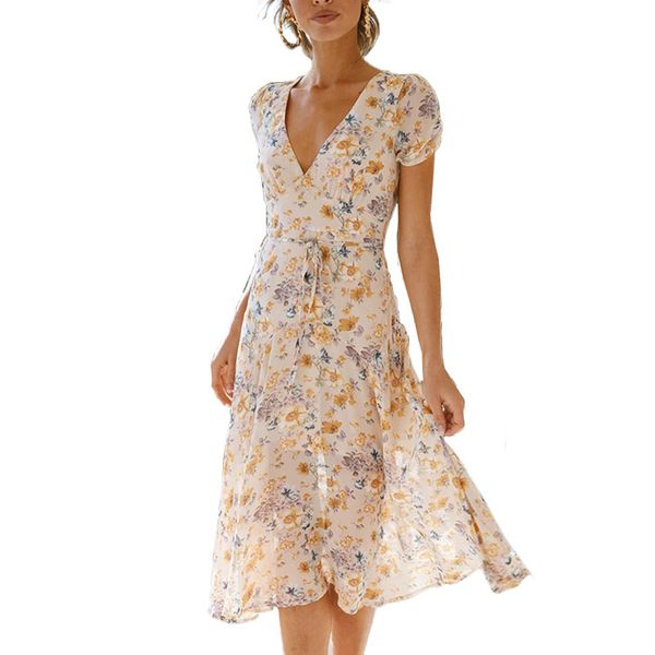 short sleeves casual women's printed loose chiffon dress floral v-neck a-line mid calf with ruched panelled bust sashes, Black;gray
short sleeves casual women's printed loose chiffon dress floral v-neck a-line mid calf with ruched panelled bust sashes, Black;gray