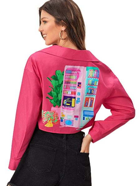 x taylorerowland vending machine & letter graphic drop shoulder crop blouse q4dm#, White
x taylorerowland vending machine & letter graphic drop shoulder crop blouse q4dm#, White