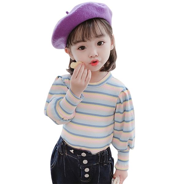 girls t-shirt rainbow stirped t-shirt for girl pull sleeve toddler kids spring autumn children's clothes 210412, White;black
girls t-shirt rainbow stirped t-shirt for girl pull sleeve toddler kids spring autumn children's clothes 210412, White;black