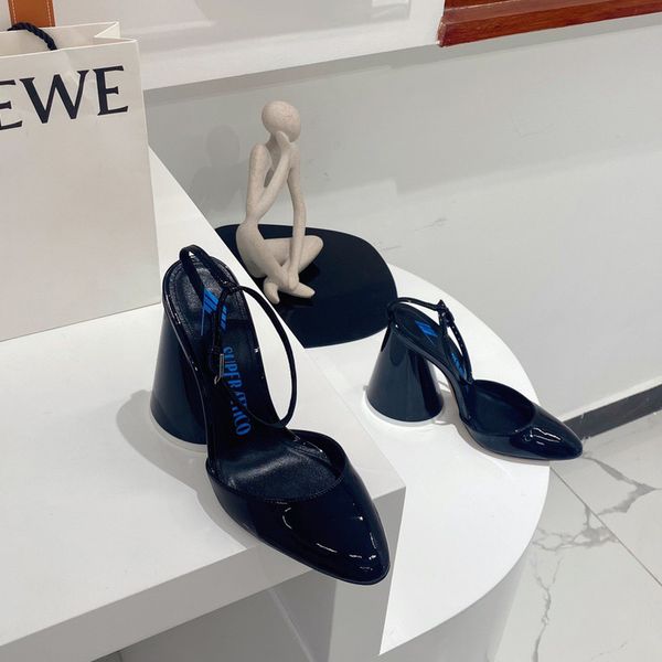 the attico luz chunky heeled shoes navy patent leather block heel pumps high heels pin-buckle ankle wrap closed toes shoe for women luxury d, Black
the attico luz chunky heeled shoes navy patent leather block heel pumps high heels pin-buckle ankle wrap closed toes shoe for women luxury d, Black