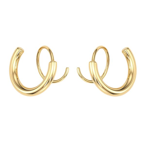 2pcs spiral double hoops twisting earrings helix stud ear climber 220716, Golden;silver
2pcs spiral double hoops twisting earrings helix stud ear climber 220716, Golden;silver