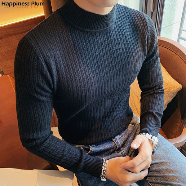solid color sweater for men slim turtleneck long sleeve pull homme knitted brown l220801, White;black
solid color sweater for men slim turtleneck long sleeve pull homme knitted brown l220801, White;black