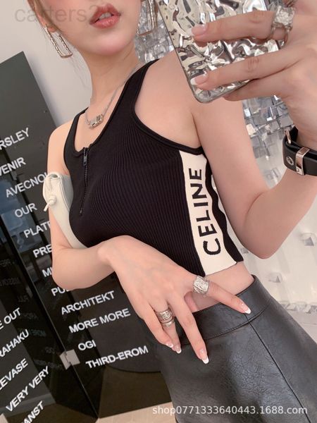 women's tanks & camis designer chaopai ce2022 spring and summer new black zipper sports slim fit short knitted vest suspender n8zk2022, White
women's tanks & camis designer chaopai ce2022 spring and summer new black zipper sports slim fit short knitted vest suspender n8zk2022, White