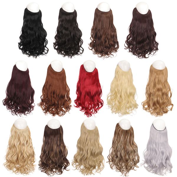 24 inch loop micro ring hair extensions fish line hairpieces no clip synthetic wholesale fake hairs, Black
24 inch loop micro ring hair extensions fish line hairpieces no clip synthetic wholesale fake hairs, Black