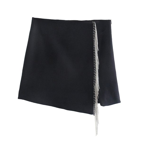 traf women fashion with bejewelled fringe detail mini skirt vintage high waist side zipper female mujer 220408, Black
traf women fashion with bejewelled fringe detail mini skirt vintage high waist side zipper female mujer 220408, Black