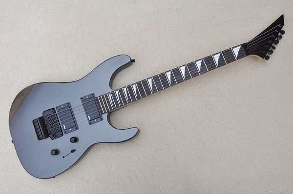 factory custom metal gray electric guitar with active pickups black hardwares rosewood fretboard 24 frets can be customized
factory custom metal gray electric guitar with active pickups black hardwares rosewood fretboard 24 frets can be customized