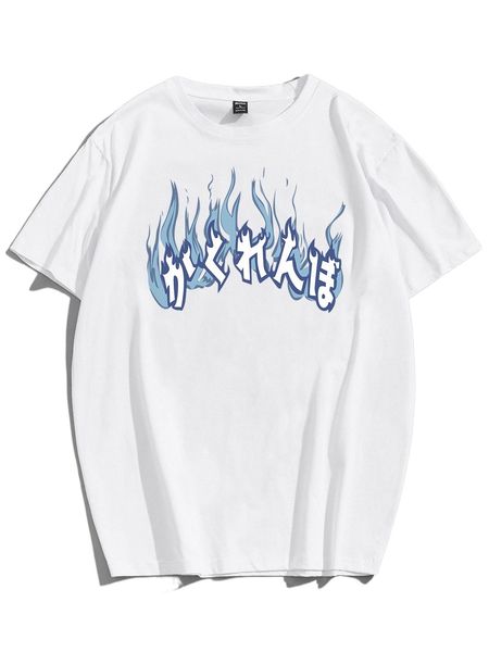 romwe guys letter graphic tee f5uu#, White;black