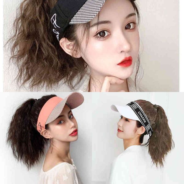 nxy wigs female long hair one piece empty hat fashion full head suit thousand bird lattice summer simulation horsetail duck tongue baseball, Black
nxy wigs female long hair one piece empty hat fashion full head suit thousand bird lattice summer simulation horsetail duck tongue baseball, Black