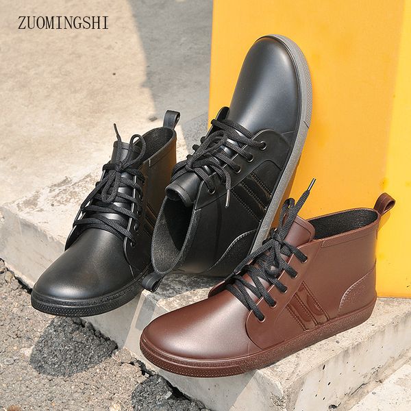 black rubber boots men rain boots black lace gumboots fishing boots fashion bot, Black;red
black rubber boots men rain boots black lace gumboots fishing boots fashion bot, Black;red