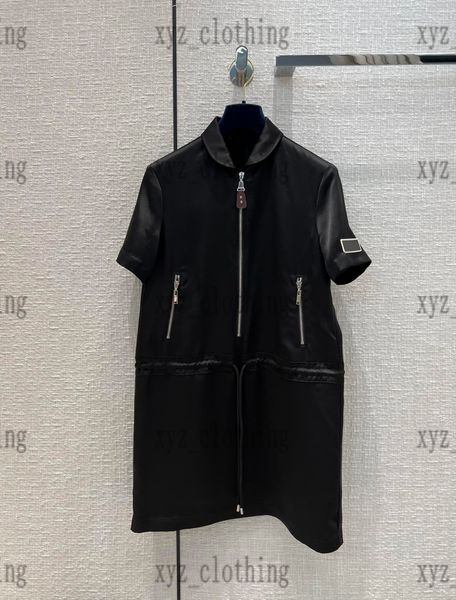 brand drawstring black lounge dress 2022ss summer designer womens casual dresses high-end short sleeve skirts zip design size sml, Black;gray
brand drawstring black lounge dress 2022ss summer designer womens casual dresses high-end short sleeve skirts zip design size sml, Black;gray