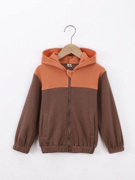 toddler boys two tone zip up hooded jacket she, Blue;gray