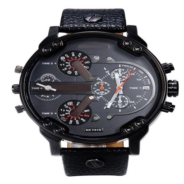 fashion brand 7315 men's big case mutiple dials date display leather strap quartz men's wrist watch247n, Slivery;brown
fashion brand 7315 men's big case mutiple dials date display leather strap quartz men's wrist watch247n, Slivery;brown