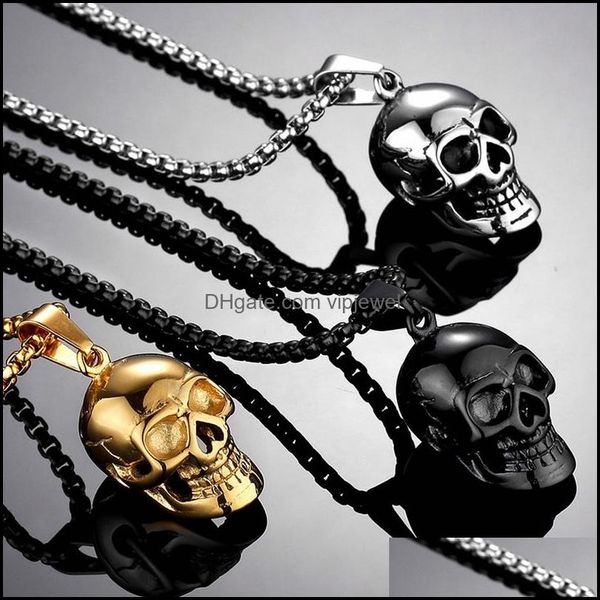 pendant necklaces pendants jewelry wholesale stainless steel punk necklace fashion men skl head drop delivery 2021 6xmm2, Silver
pendant necklaces pendants jewelry wholesale stainless steel punk necklace fashion men skl head drop delivery 2021 6xmm2, Silver