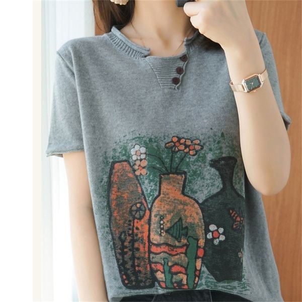 shintimes knitted tee shirt femme thin t shirts women summer fashion print t shirt woman short sleeve loose clothes 210315, White
shintimes knitted tee shirt femme thin t shirts women summer fashion print t shirt woman short sleeve loose clothes 210315, White