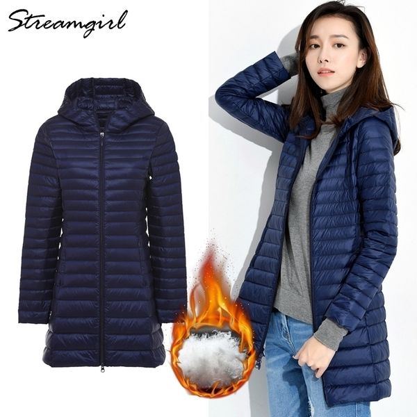 streamgirl winter down jacket women coat warm plus size ultra light long down jacket for women hooded winter warm coat plus size y201026, Black
streamgirl winter down jacket women coat warm plus size ultra light long down jacket for women hooded winter warm coat plus size y201026, Black