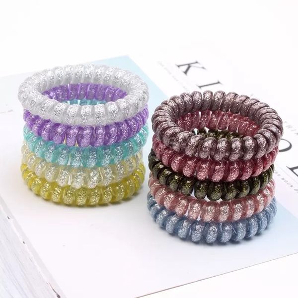 5.5cm glitter metal punk hair coil ties rubber elastic hair bands rope ponytail holders girls womens hair accessoires, Slivery;white
5.5cm glitter metal punk hair coil ties rubber elastic hair bands rope ponytail holders girls womens hair accessoires, Slivery;white