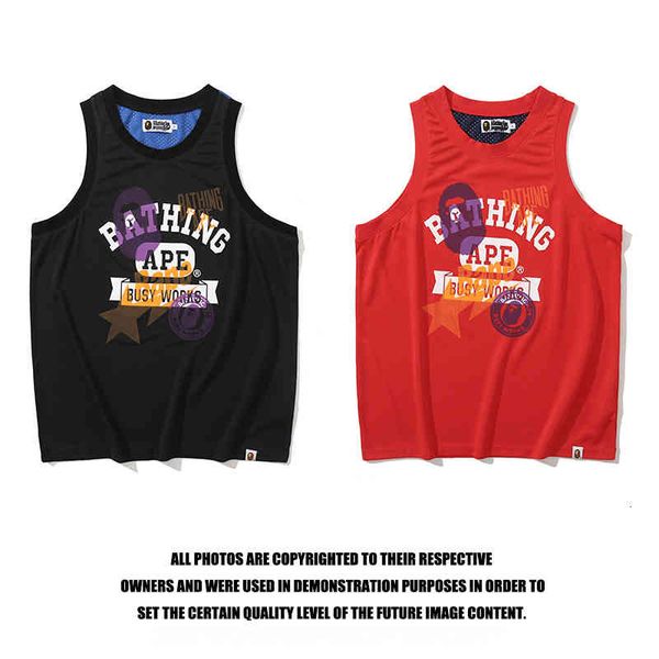 men' tank summer letter lightning ape head print men' and women' fashion brand vest gaqw, White;black
men' tank summer letter lightning ape head print men' and women' fashion brand vest gaqw, White;black