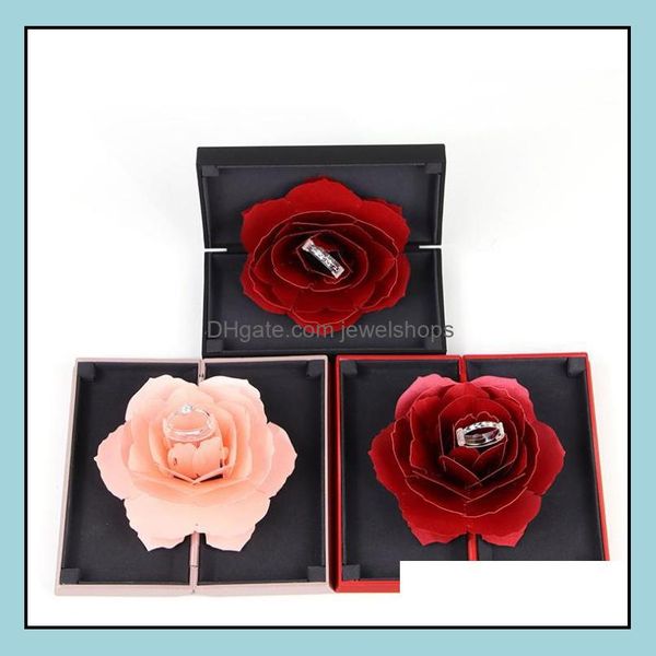 3d rose flower ring box classic elegant grace marry wedding jewelry boxes up proposal rings holder case black/red//blue drop delivery 2021 p, Black;white
3d rose flower ring box classic elegant grace marry wedding jewelry boxes up proposal rings holder case black/red//blue drop delivery 2021 p, Black;white