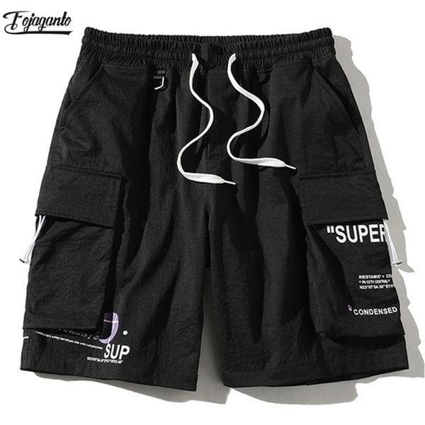 fojaganto summer cargo shorts men trend brand men's high street drawstring knee length pants print casual shorts male 210330, White;black
fojaganto summer cargo shorts men trend brand men's high street drawstring knee length pants print casual shorts male 210330, White;black