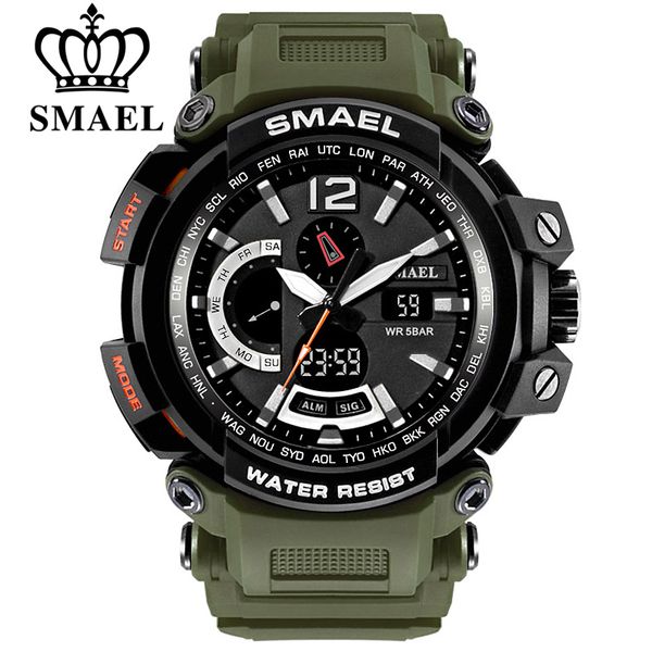 smael brand luxury sport watch men digital watches 5bar waterproof military dual display wristwatches relogio masculino 1702, Silver
smael brand luxury sport watch men digital watches 5bar waterproof military dual display wristwatches relogio masculino 1702, Silver