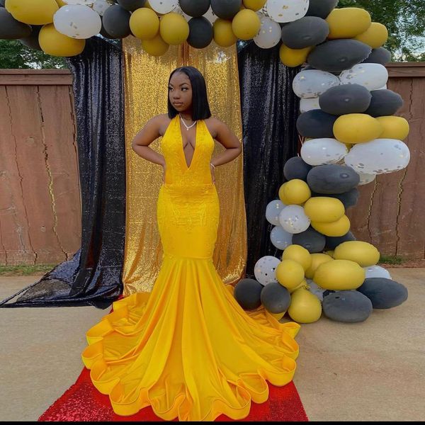 african black girls prom dresses mermaid halter neck sleeveless applique ruffles satin sweep train plus size evening party gowns
african black girls prom dresses mermaid halter neck sleeveless applique ruffles satin sweep train plus size evening party gowns