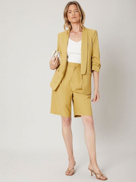 motf premium viscose relaxed fit blazer r3rz#, White