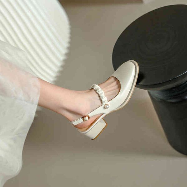 sandals not tiring feet baotou sandals women's thick heels season pearl one line belt buckle 34 cow leather fashion shoes brb9, Black
sandals not tiring feet baotou sandals women's thick heels season pearl one line belt buckle 34 cow leather fashion shoes brb9, Black
